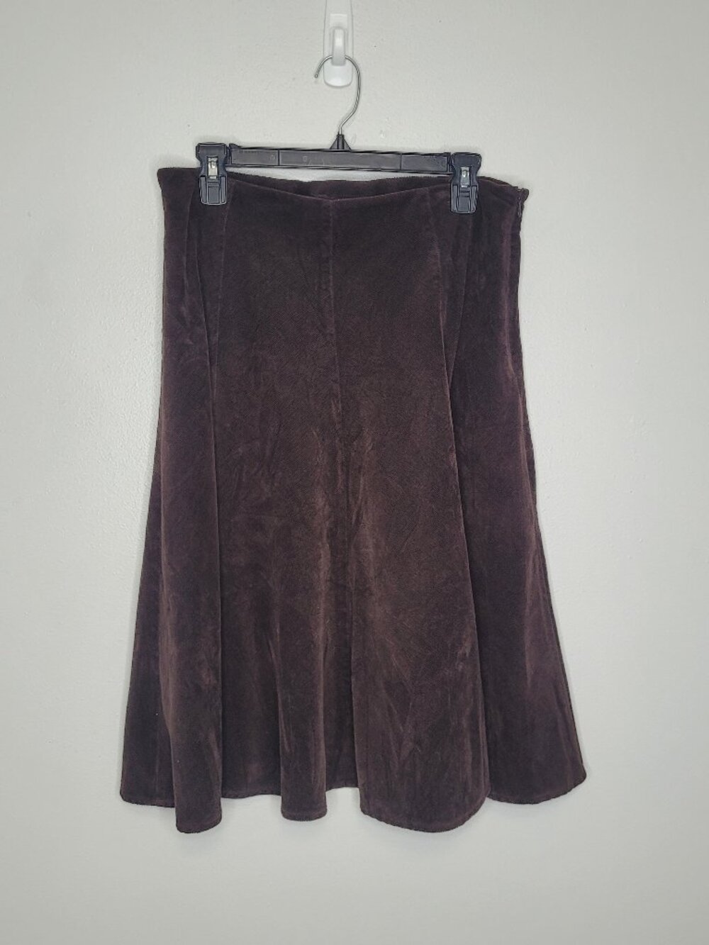 Y2k Jones New York Brown Corduroy A-Line Midi Skirt classic skirt size 10